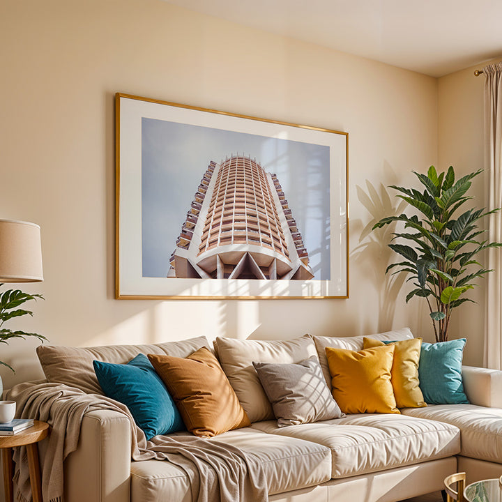 Tel Aviv wall art, Dizengoff Centre poster, Tel Aviv poster, brutalist architecture print, Tel Aviv photography, Israel art print, Bauhaus print, brutalist wall art, urban architecture photography, Israel wall decor