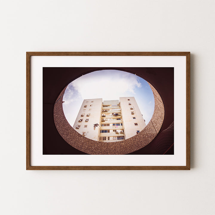Givatayim wall art, Israel cityscape print, Tel Aviv skyline poster, pigeon view photography, urban architecture print, fine art Israel print, Givatayim skyline art, Israeli city wall art, modern Israel photography, architectural bird’s-eye view, Givatayim fine art