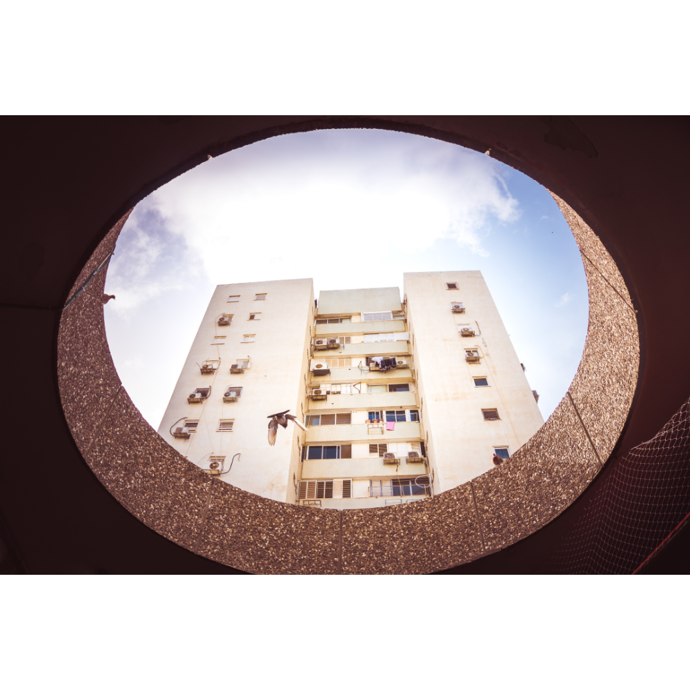 Givatayim wall art, Israel cityscape print, Tel Aviv skyline poster, pigeon view photography, urban architecture print, fine art Israel print, Givatayim skyline art, Israeli city wall art, modern Israel photography, architectural bird’s-eye view, Givatayim fine art