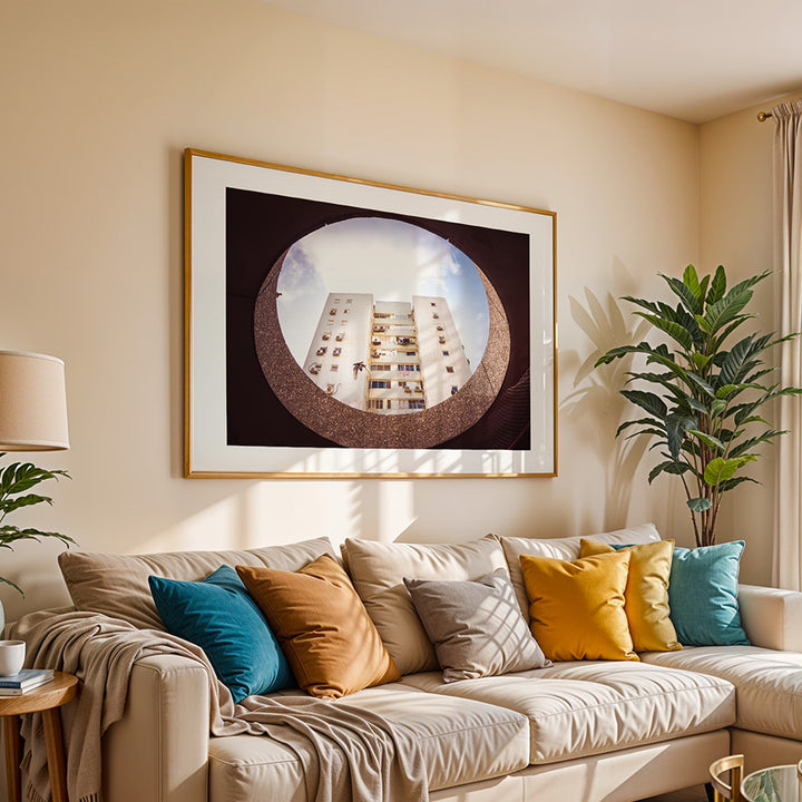 Givatayim wall art, Israel cityscape print, Tel Aviv skyline poster, pigeon view photography, urban architecture print, fine art Israel print, Givatayim skyline art, Israeli city wall art, modern Israel photography, architectural bird’s-eye view, Givatayim fine art