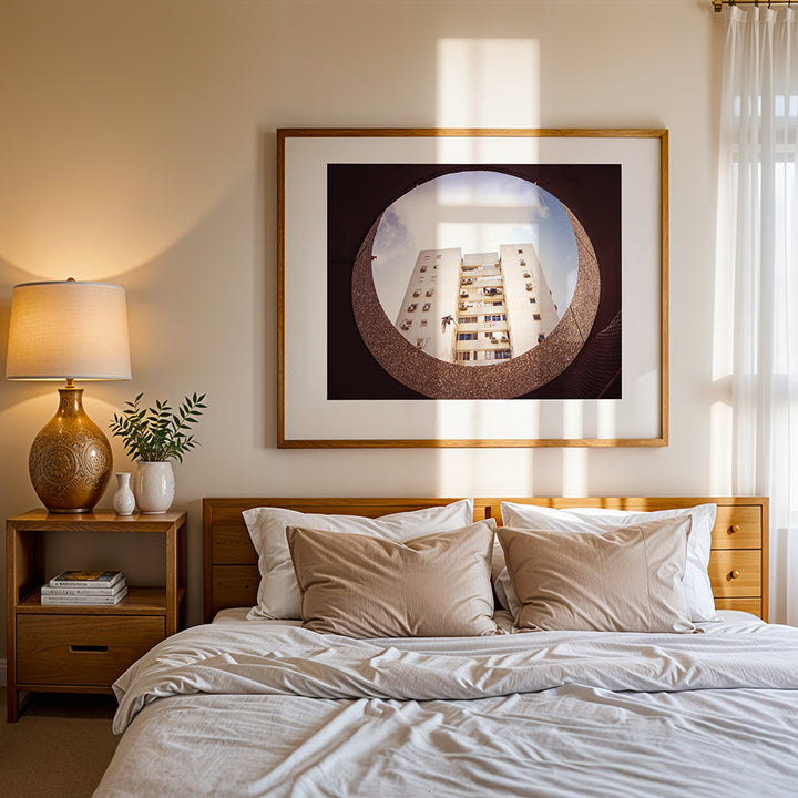 Givatayim wall art, Israel cityscape print, Tel Aviv skyline poster, pigeon view photography, urban architecture print, fine art Israel print, Givatayim skyline art, Israeli city wall art, modern Israel photography, architectural bird’s-eye view, Givatayim fine art