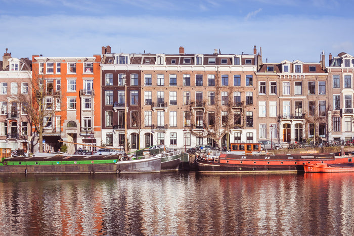 Amstel River Amsterdam, Amsterdam canal houses Amstel, Amstel river boats Amsterdam, Amsterdam waterfront houses, historic buildings Amstel Amsterdam, Amsterdam canal architecture, boats on Amstel River, Amsterdam cityscape Amstel, Dutch canal houses Amst