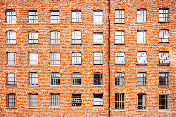 The Royal Mills Manchester, Manchester industrial architecture, historic brick building Manchester, red brick facade photography, industrial heritage Manchester, Ancoats Manchester wall art, Manchester architecture print, urban architecture photography UK