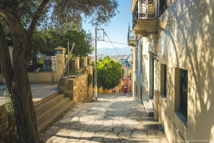 Plaka neighborhood in Athens, Plaka Athens, Plaka Greece, streets of Plaka, historic streets of Plaka, Athens old town, traditional Greek architecture, Athens street photography, Athens architecture photography, Athens travel photography, picturesque stre
