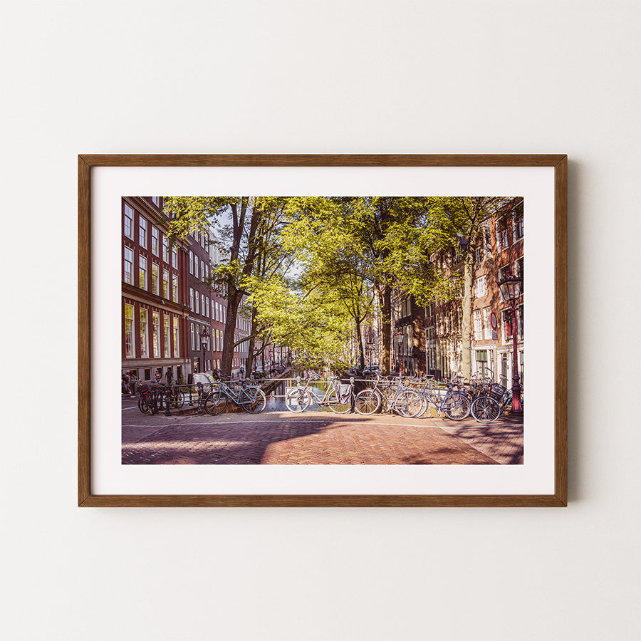Amsterdam wall art, Amsterdam bicycle print, Amsterdam poster, Dutch cityscape art, Amsterdam photography print, fine art wall art