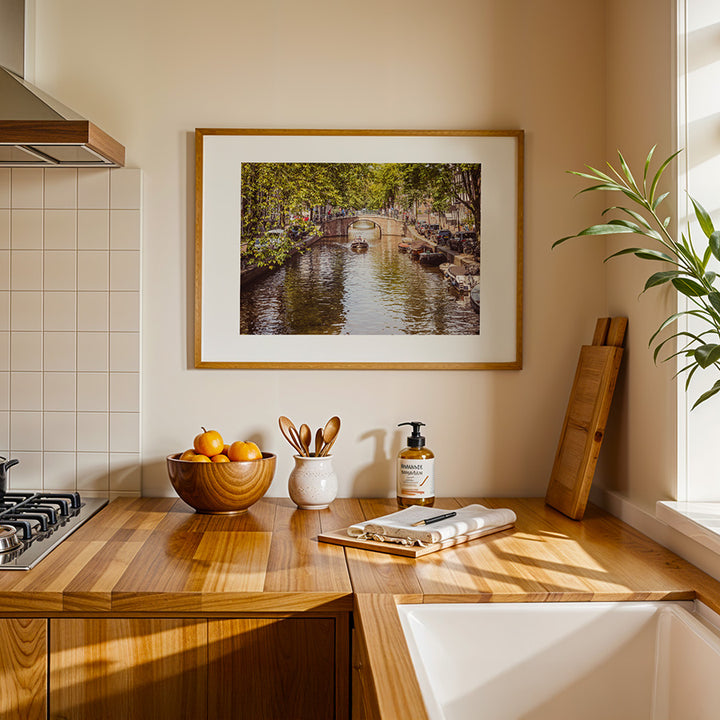 Amsterdam Canal Boat Print - Fine Art Wall Art