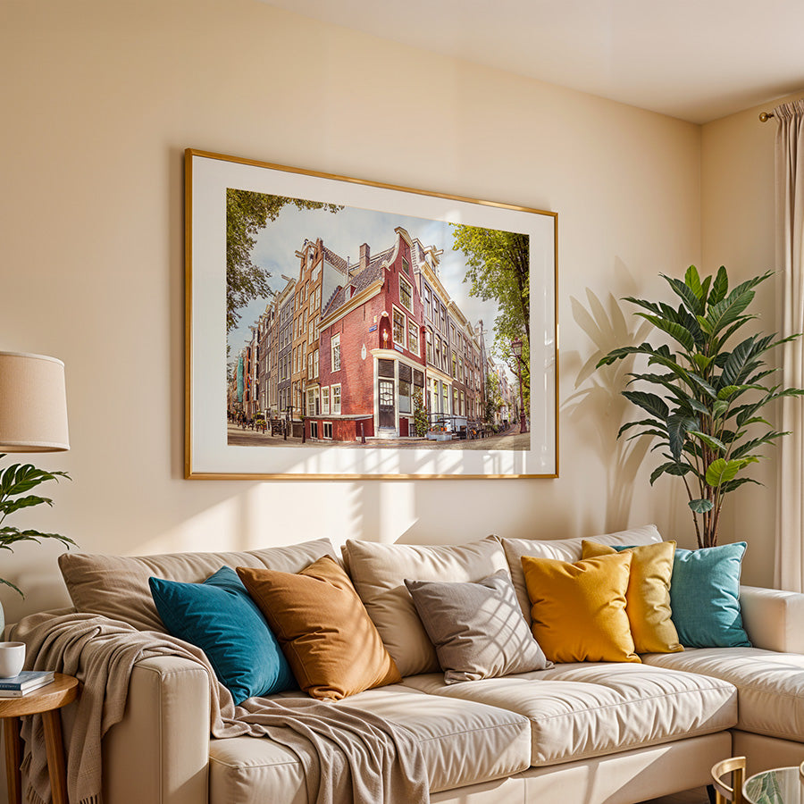 Amsterdam wall art, Prinsengracht print, canal house poster, fine art photography, Amsterdam poster, cityscape wall decor, architectural photo print, Netherlands wall art, Amsterdam home decor, urban fine art print