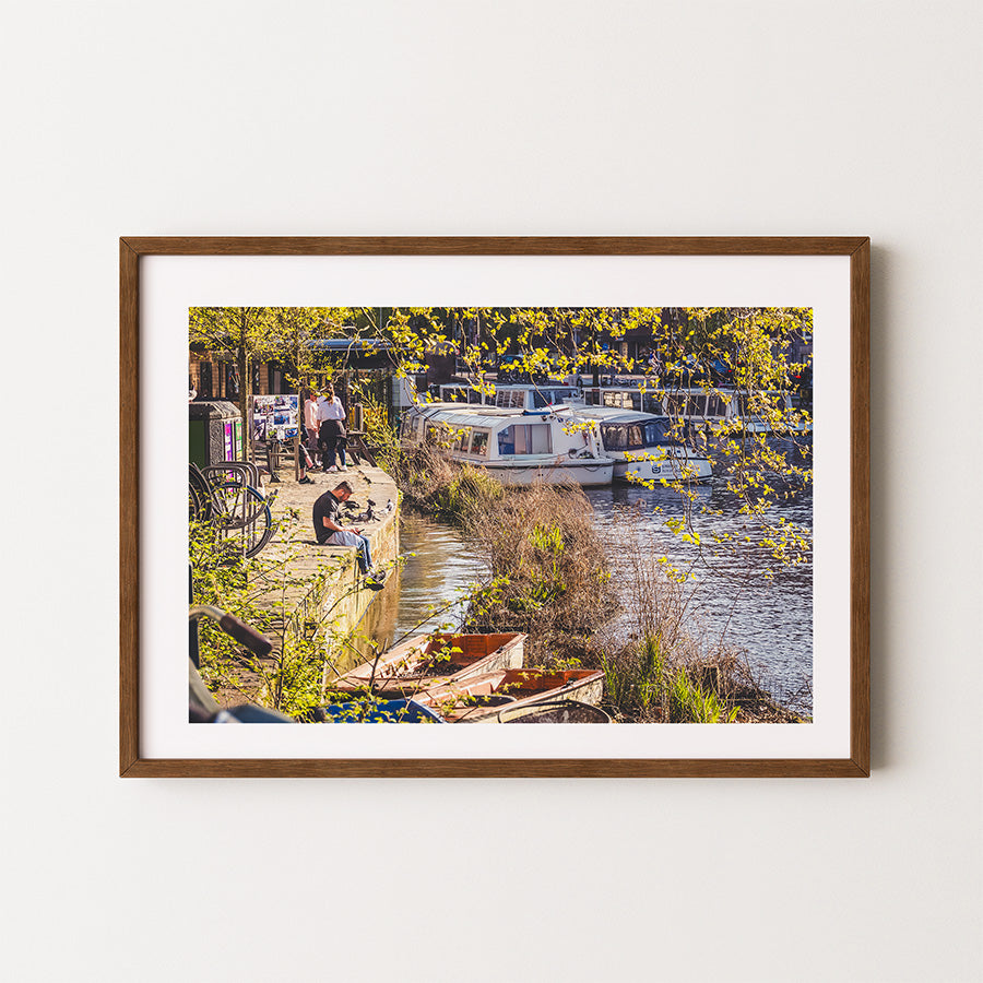 Amsterdam spring wall art, Amsterdam canal spring print, Amsterdam fine art photography print, spring in Amsterdam poster, Amsterdam canal lifestyle wall art, Netherlands city photography artwork, Amsterdam street photography print, Dutch canal home decor, Amsterdam seasonal wall art, fine art photography Amsterdam