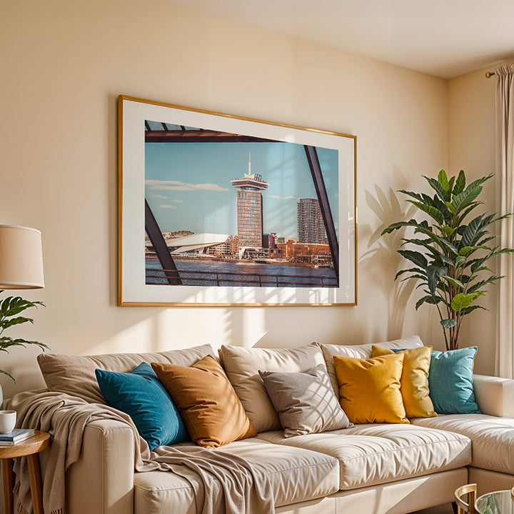 Amsterdam wall art, A'DAM Tower print, Amsterdam skyline photo, urban cityscape print, fine art architecture print, Amsterdam poster, modern travel wall decor, Dutch city print, Netherlands photography, sustainable wall art