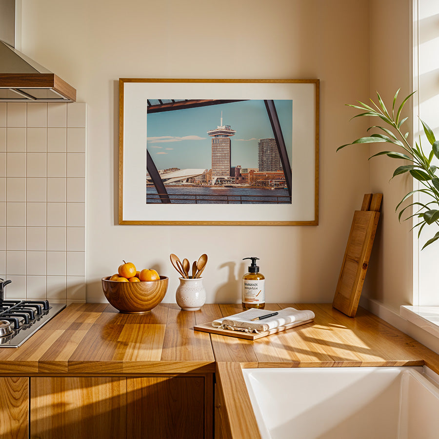 Amsterdam wall art, A'DAM Tower print, Amsterdam skyline photo, urban cityscape print, fine art architecture print, Amsterdam poster, modern travel wall decor, Dutch city print, Netherlands photography, sustainable wall art