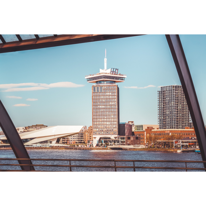 Amsterdam wall art, A'DAM Tower print, Amsterdam skyline photo, urban cityscape print, fine art architecture print, Amsterdam poster, modern travel wall decor, Dutch city print, Netherlands photography, sustainable wall art