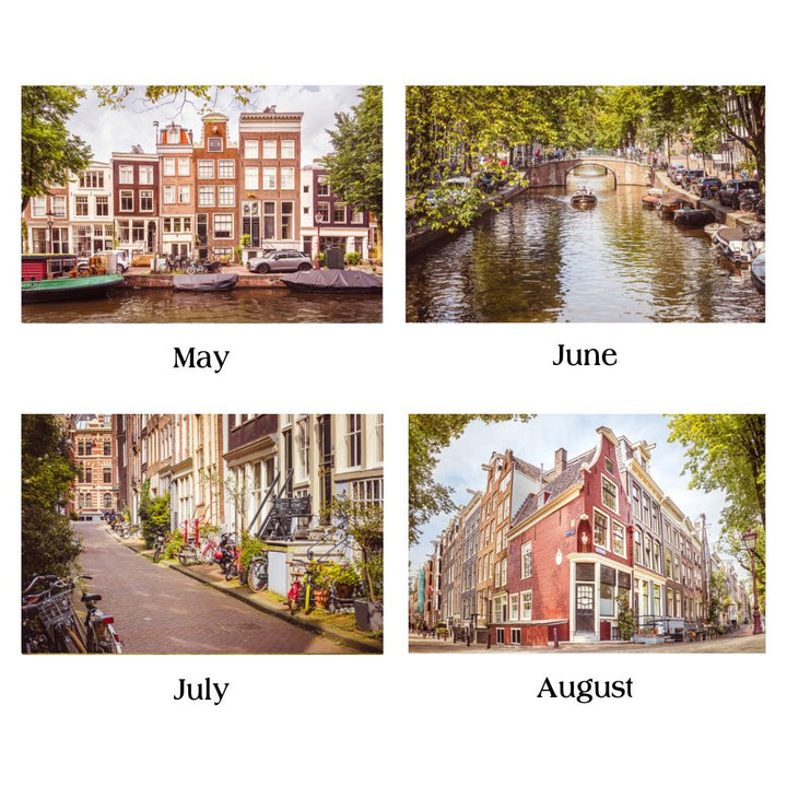 Amsterdam wall calendar, Netherlands calendar, birthday calendar, 2026 planner, wall planner, Amsterdam poster, fine art print, Amsterdam photography, seasonal Amsterdam, Dutch design