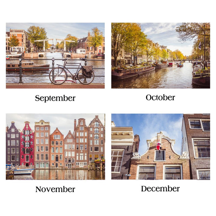 Amsterdam wall calendar, Netherlands calendar, birthday calendar, 2026 planner, wall planner, Amsterdam poster, fine art print, Amsterdam photography, seasonal Amsterdam, Dutch design
