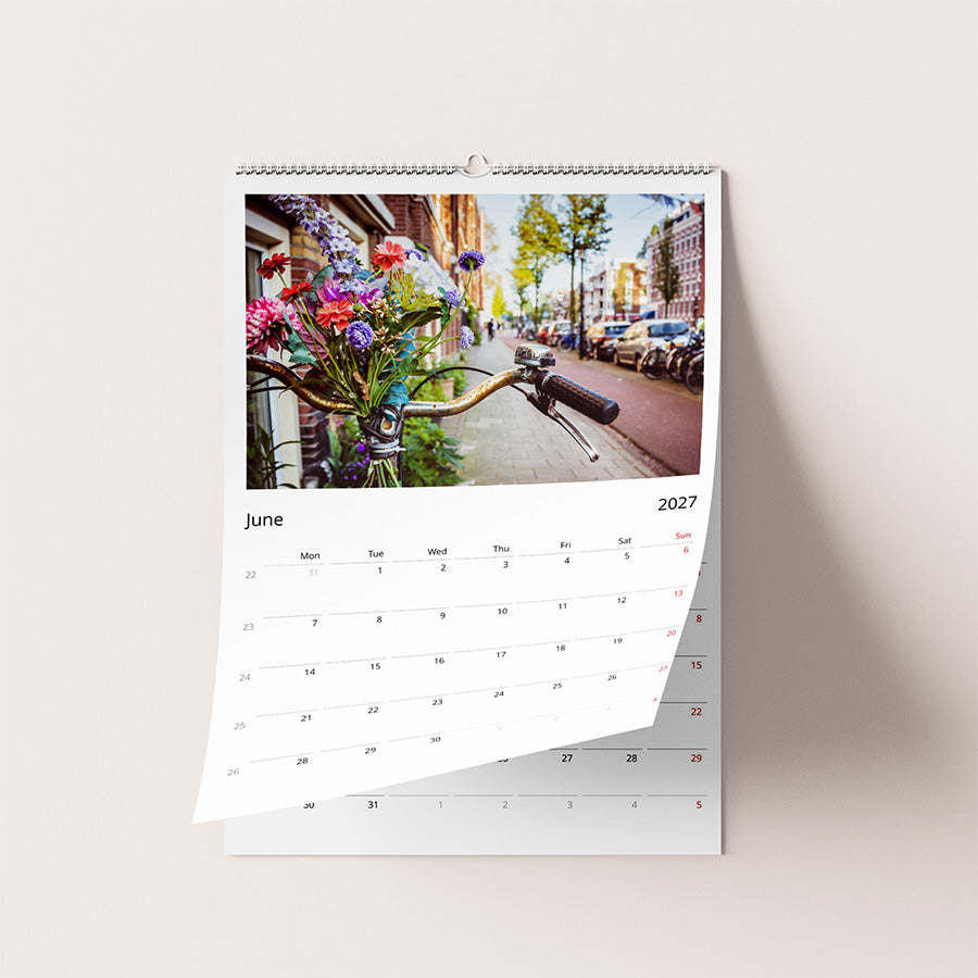 Amsterdam wall calendar, 2027 calendar, Dutch birthday calendar 2027, Amsterdam gifts, Netherlands calendar, A4 wall calendar, calendar wall decor, Amsterdam photography, seasonal Amsterdam, wall calendar decor