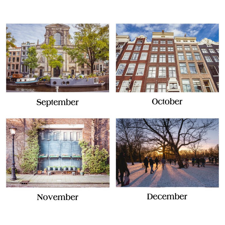 Amsterdam wall calendar, 2027 calendar, Dutch birthday calendar 2027, Amsterdam gifts, Netherlands calendar, A4 wall calendar, calendar wall decor, Amsterdam photography, seasonal Amsterdam, wall calendar decor