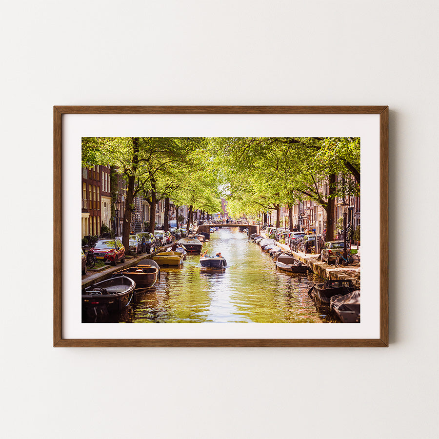 Amsterdam canal summer wall art, Amsterdam canal fine art print, Amsterdam summer photography print, Amsterdam canal wall art, Dutch canal photography artwork, Amsterdam cityscape fine art, summer in Amsterdam poster, Amsterdam home decor wall art, Netherlands canal photography print, fine art photography Amsterdam