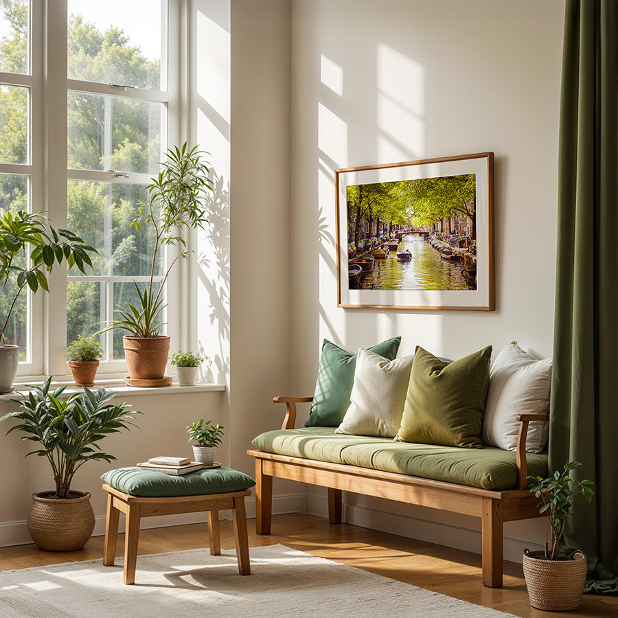 Amsterdam canal summer wall art, Amsterdam canal fine art print, Amsterdam summer photography print, Amsterdam canal wall art, Dutch canal photography artwork, Amsterdam cityscape fine art, summer in Amsterdam poster, Amsterdam home decor wall art, Netherlands canal photography print, fine art photography Amsterdam