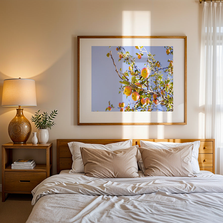 apple tree wall art, autumn tree poster, Germany wall art, rural landscape print, orchard photography, fall fine art print, seasonal nature decor, German countryside poster, rustic autumn wall art, archival giclée print, apple orchard photo, tree print for wall, minimalist autumn photography