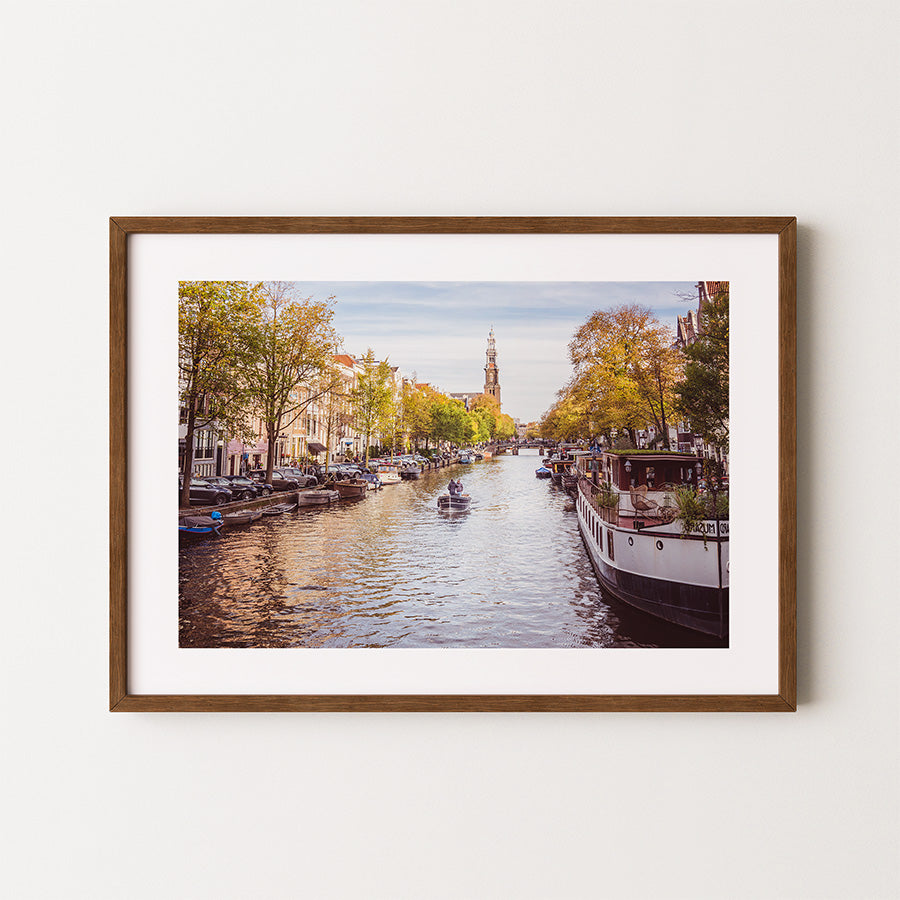 Amsterdam wall art, Amsterdam poster, Autumn Amsterdam print, Amsterdam canals poster, Fine art photography print, Canal wall art, Cityscape wall art, European city print, Travel photography wall art, Fall decor wall art