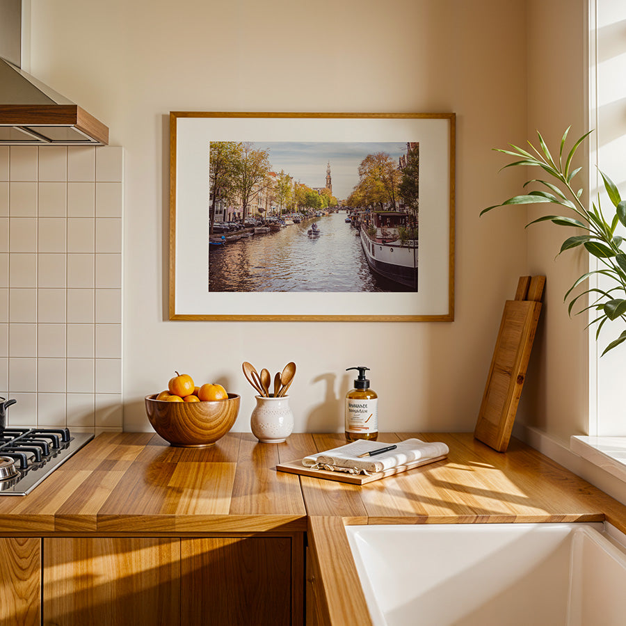 Amsterdam wall art, Amsterdam poster, Autumn Amsterdam print, Amsterdam canals poster, Fine art photography print, Canal wall art, Cityscape wall art, European city print, Travel photography wall art, Fall decor wall art