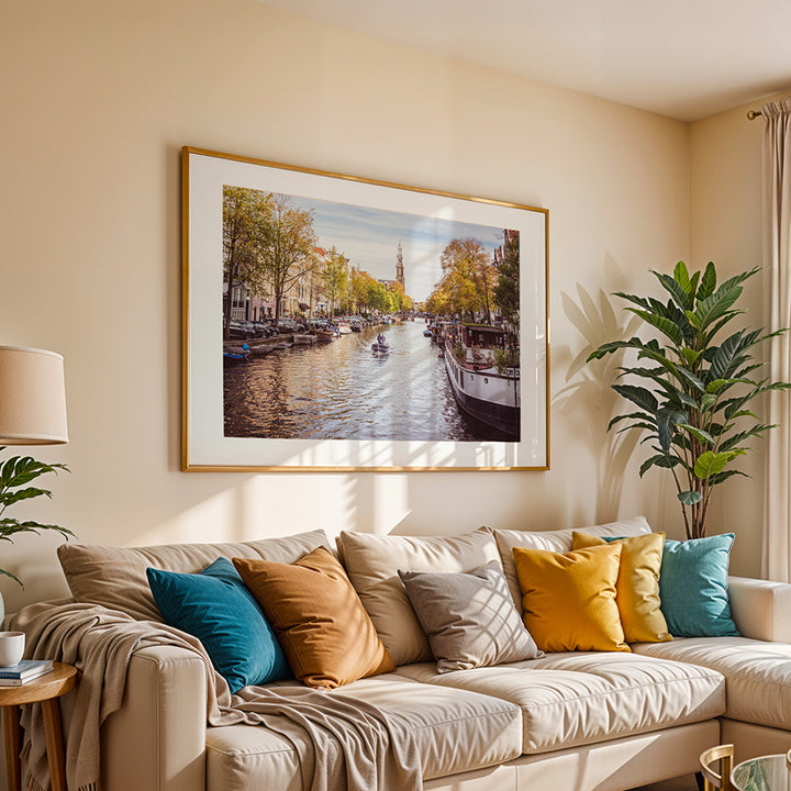 Amsterdam wall art, Amsterdam poster, Autumn Amsterdam print, Amsterdam canals poster, Fine art photography print, Canal wall art, Cityscape wall art, European city print, Travel photography wall art, Fall decor wall art