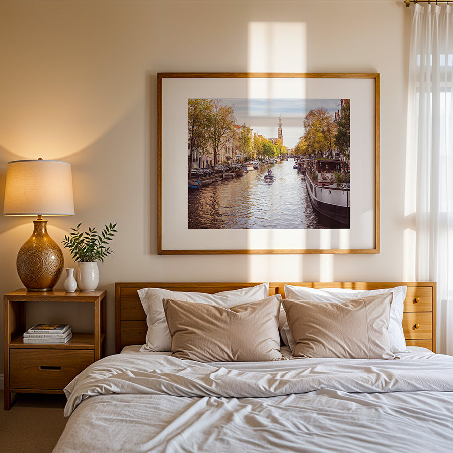 Amsterdam wall art, Amsterdam poster, Autumn Amsterdam print, Amsterdam canals poster, Fine art photography print, Canal wall art, Cityscape wall art, European city print, Travel photography wall art, Fall decor wall art
