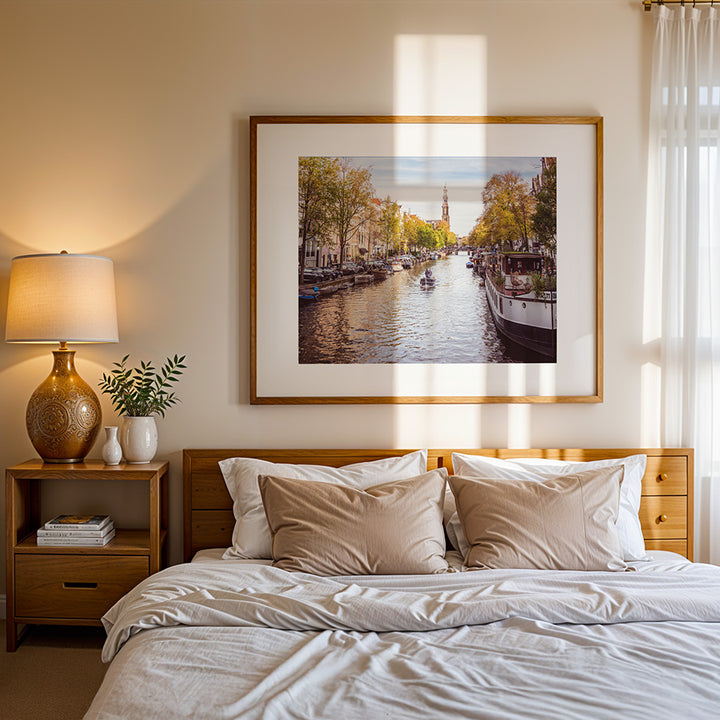 Amsterdam wall art, Amsterdam poster, Autumn Amsterdam print, Amsterdam canals poster, Fine art photography print, Canal wall art, Cityscape wall art, European city print, Travel photography wall art, Fall decor wall art