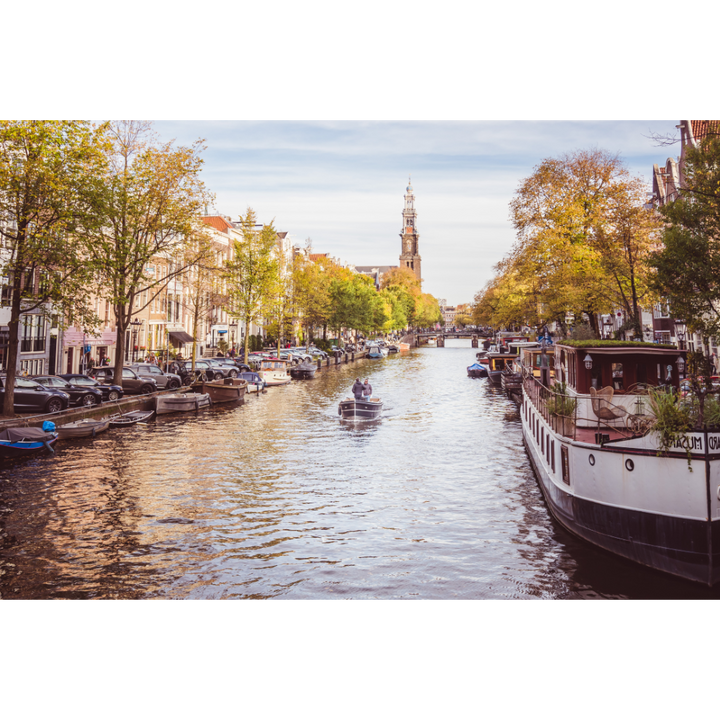 Amsterdam wall art, Amsterdam poster, Autumn Amsterdam print, Amsterdam canals poster, Fine art photography print, Canal wall art, Cityscape wall art, European city print, Travel photography wall art, Fall decor wall art