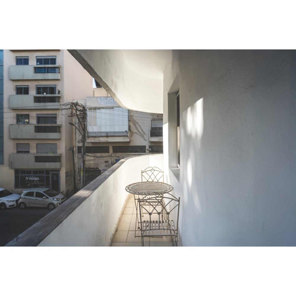 Tel Aviv wall art, Bauhaus poster, Tel Aviv print, Florentine Tel Aviv art, Bauhaus balcony print, modernist architecture wall art, fine art photography, Israel travel poster, Bauhaus design print, minimalist architecture print