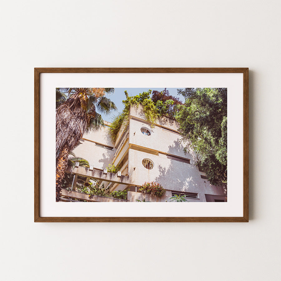Bauhaus wall art, Tel Aviv poster, Israeli architecture print, Rubinsky House Tel Aviv, Bauhaus decor, modernist art print, White City Tel Aviv, fine art photography, architectural wall decor, minimalist Bauhaus print