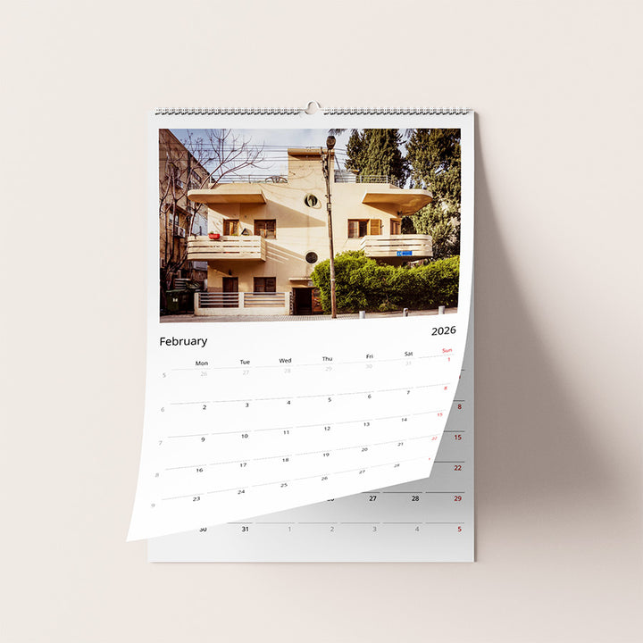 Bauhaus in Tel Aviv, Bauhaus wall calendar, fine art calendar, modern architecture, White City Tel Aviv, fine art photography calendar.