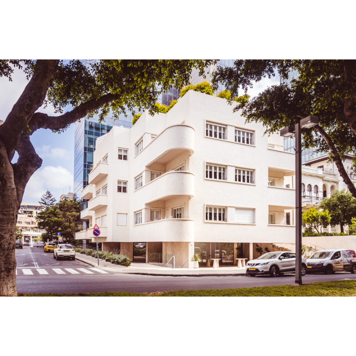 Bauhaus wall art, Tel Aviv poster, Rothschild Boulevard print, Bauhaus architecture photo, Israel modernist design, White City Tel Aviv, minimalist architecture art, urban photography wall decor, Bauhaus in Israel, fine art Tel Aviv print