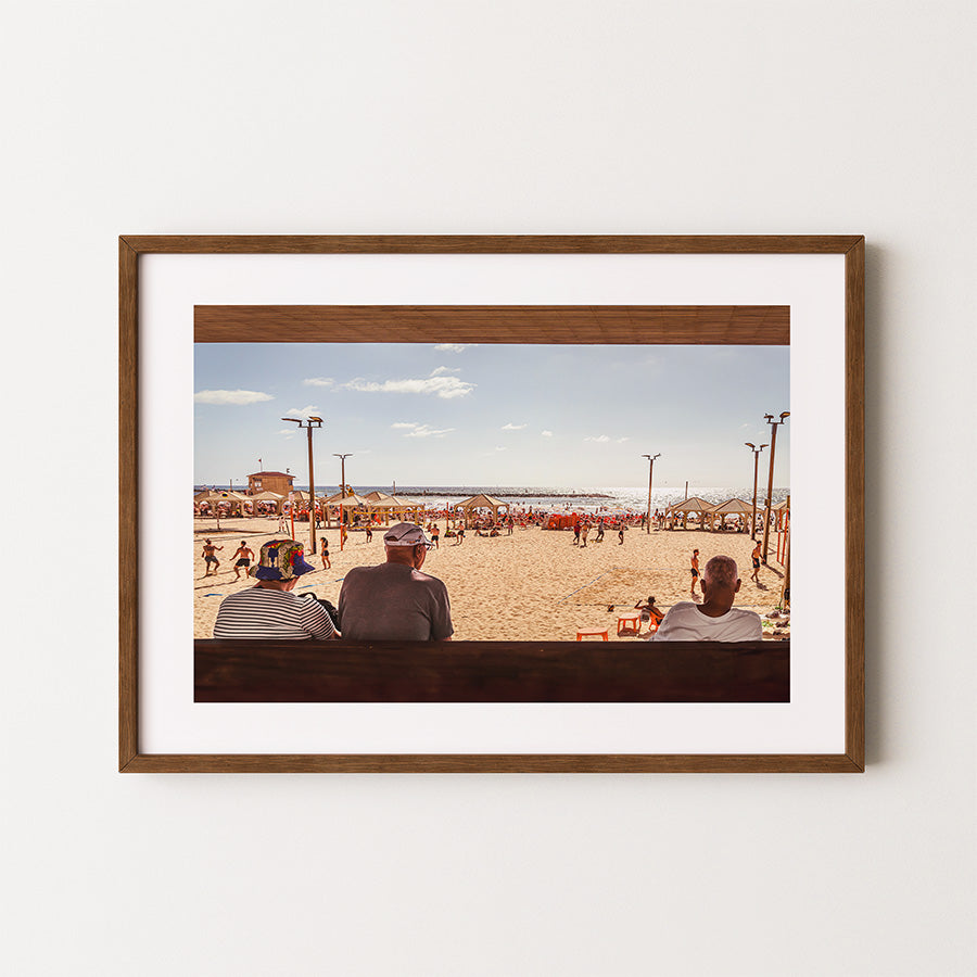 Tel Aviv wall art, Tel Aviv beach poster, Israel coastal print, Mediterranean beach art, fine art photography print, travel wall art, cityscape poster Tel Aviv, beach scene print, sustainable art print, museum-quality photography