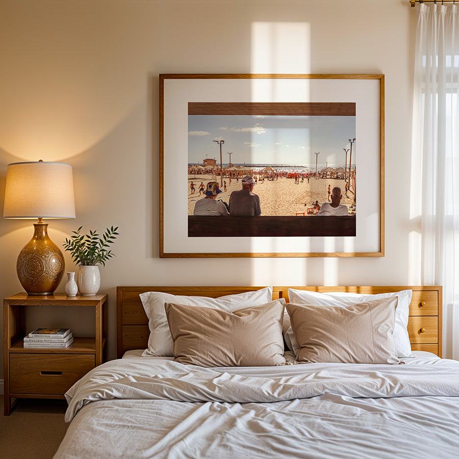 Tel Aviv wall art, Tel Aviv beach poster, Israel coastal print, Mediterranean beach art, fine art photography print, travel wall art, cityscape poster Tel Aviv, beach scene print, sustainable art print, museum-quality photography