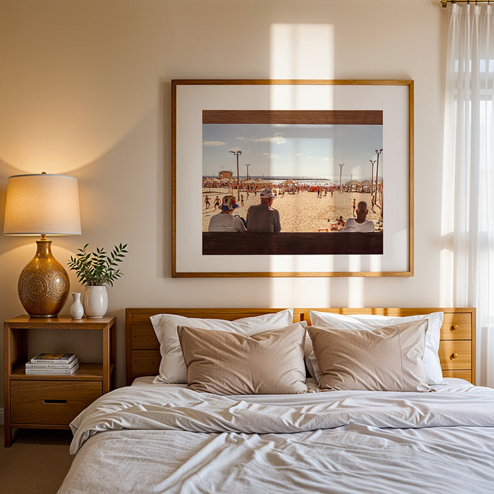 Tel Aviv wall art, Tel Aviv beach poster, Israel coastal print, Mediterranean beach art, fine art photography print, travel wall art, cityscape poster Tel Aviv, beach scene print, sustainable art print, museum-quality photography