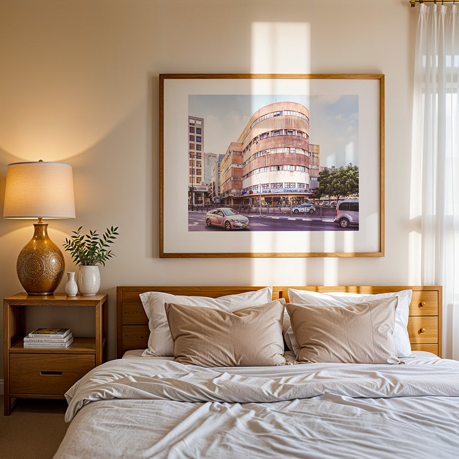 Beit Hadar Tel Aviv print, Bauhaus architecture wall art, Tel Aviv Bauhaus poster, modernist Israel photo, White City Tel Aviv art, minimalist building print, travel photography decor, urban design poster, fine art architecture print, Bauhaus photo print