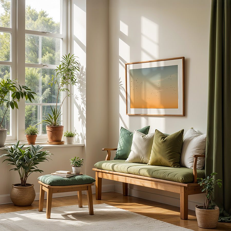 Birds in the Sunset Sky - Cinematic Nature Wall Art