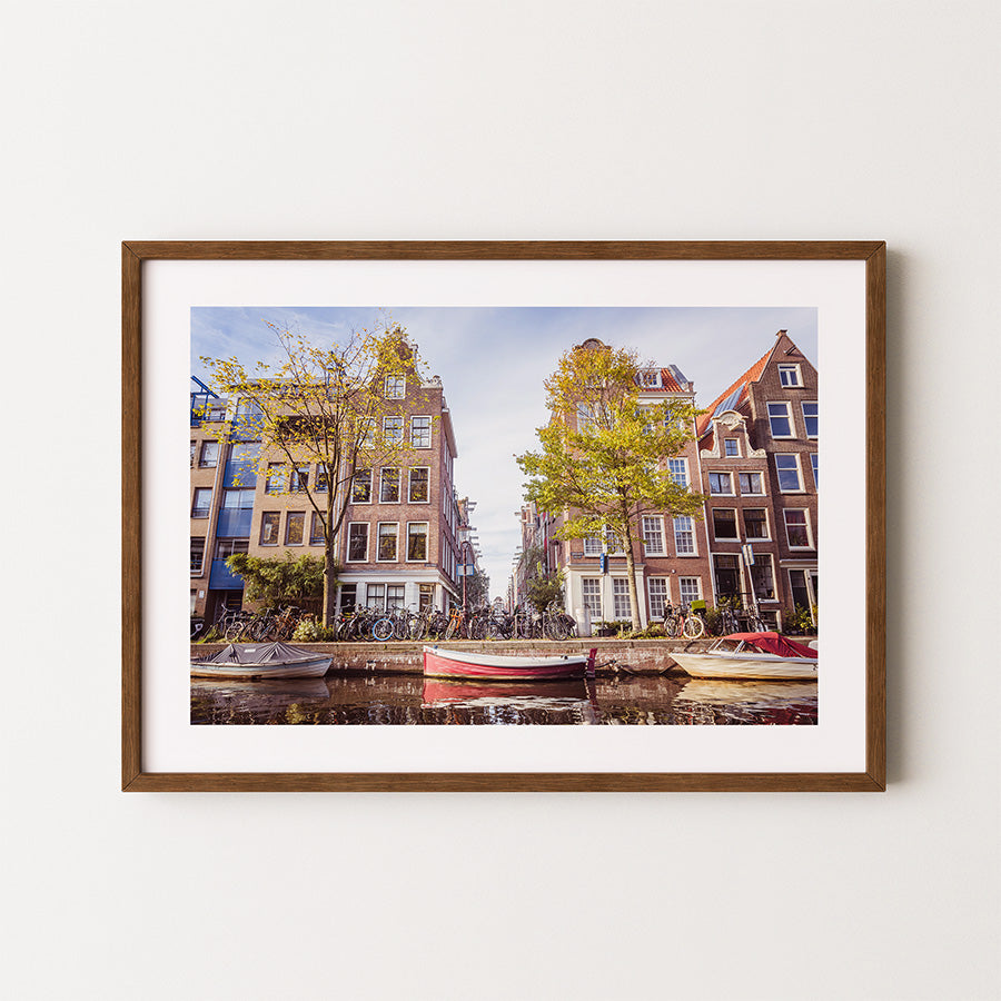 Amsterdam wall art, Jordaan poster, Bloemgracht print, canal Amsterdam photography, Amsterdam fine art print, Dutch canal poster, Amsterdam decor