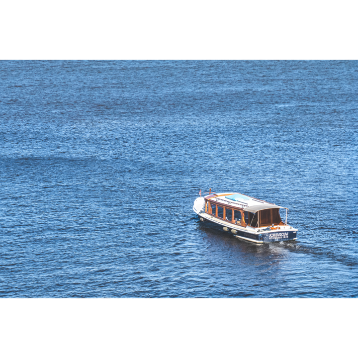 Amsterdam wall art, boat on IJ river, IJ river Amsterdam print, Amsterdam canal boat photo, Netherlands travel photography, Dutch waterway art, fine art Amsterdam poster, minimalist boat print, cinematic water photography, museum-quality wall decor, Amsterdam fine art print