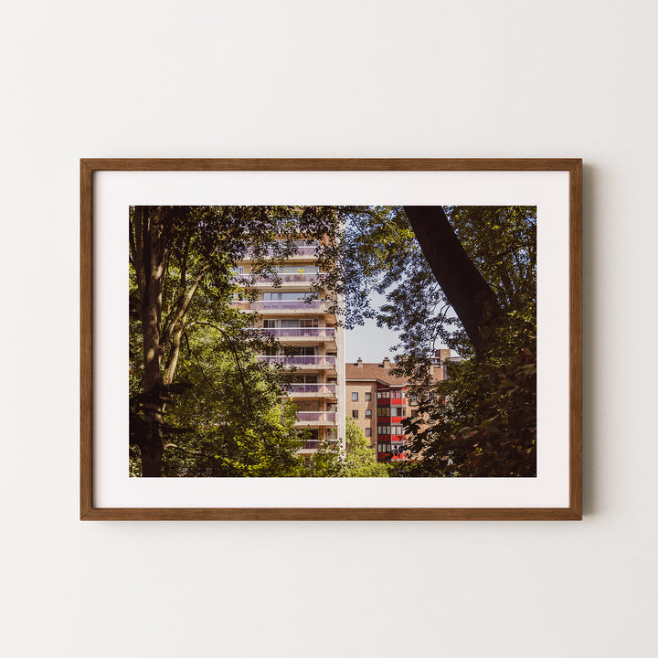 Brussels wall art, Brussels European Quarter print, hidden architecture wall art, Brussels architecture poster, Brussels fine art print, urban nature wall art, European Quarter wall decor, Brussels photography print