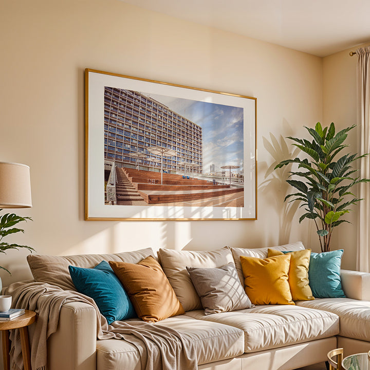 Tel Aviv wall art, City Hall poster, architectural photography print, Israel cityscape art, fine art photography print, museum-quality wall art, sustainable art print, urban photography poster, Tel Aviv decor, exclusive art print