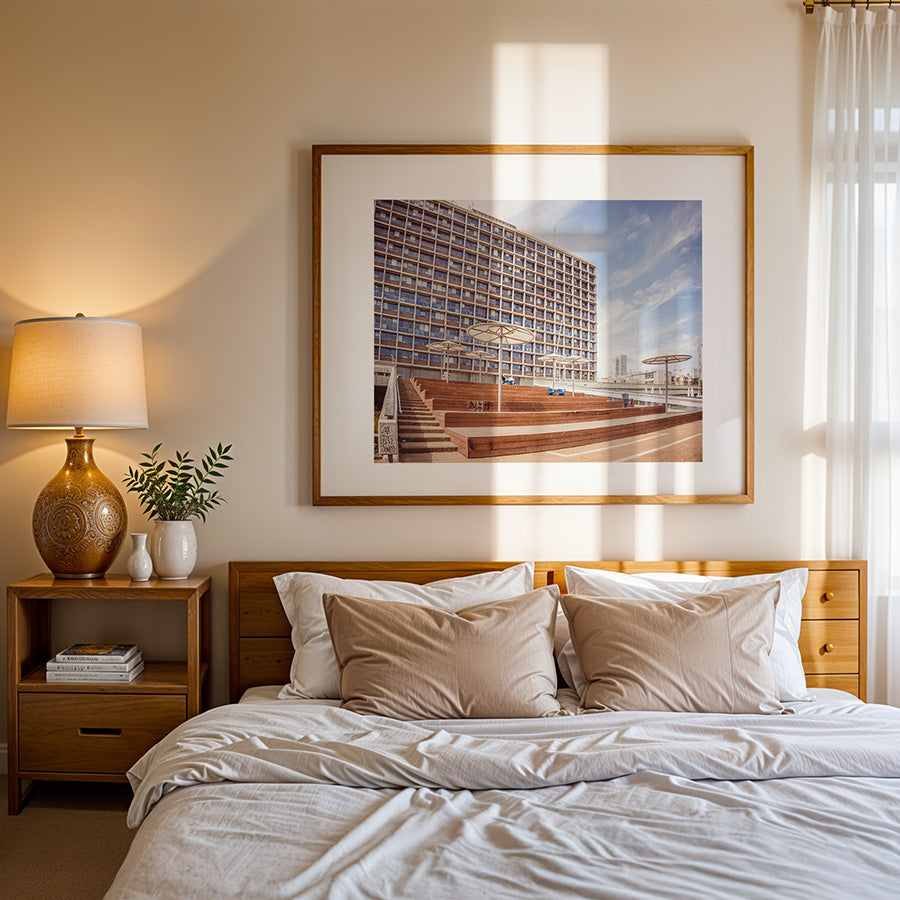Tel Aviv wall art, City Hall poster, architectural photography print, Israel cityscape art, fine art photography print, museum-quality wall art, sustainable art print, urban photography poster, Tel Aviv decor, exclusive art print