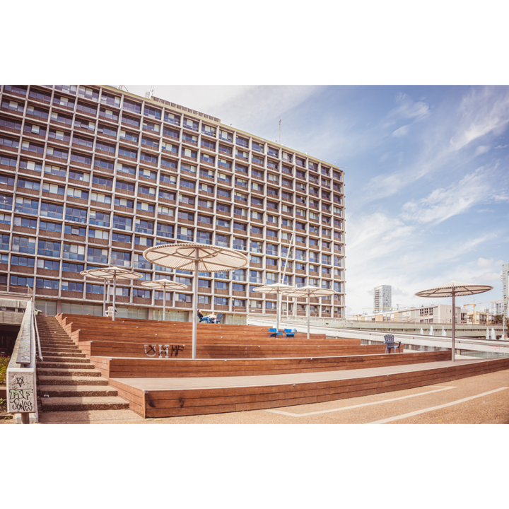 Tel Aviv wall art, City Hall poster, architectural photography print, Israel cityscape art, fine art photography print, museum-quality wall art, sustainable art print, urban photography poster, Tel Aviv decor, exclusive art print