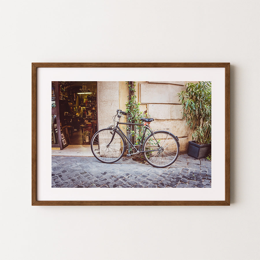 Rome wall art, cycling photography print, Rome fine art print, Italian cityscape poster, urban travel photography, Rome photography print, Rome bicycle wall decor, fine art poster Italy, Rome architecture print, museum-quality photo print