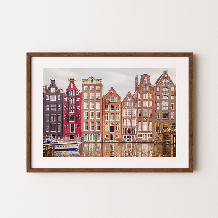 Dancing Houses Amsterdam, Damrak Amsterdam, Amsterdam Wall Art, Damrak Wall Art, Amsterdam Poster, Amsterdam Print, Fine Art Photography Amsterdam, Amsterdam Cityscape Wall Art