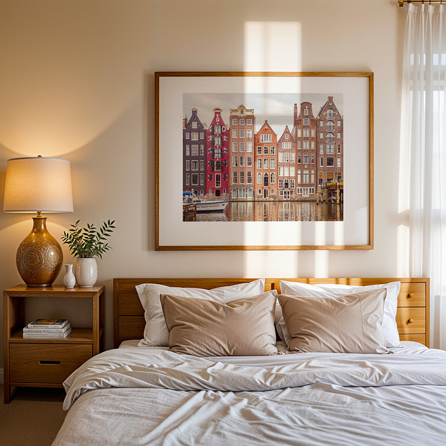 Dancing Houses Amsterdam, Damrak Amsterdam, Amsterdam Wall Art, Damrak Wall Art, Amsterdam Poster, Amsterdam Print, Fine Art Photography Amsterdam, Amsterdam Cityscape Wall Art