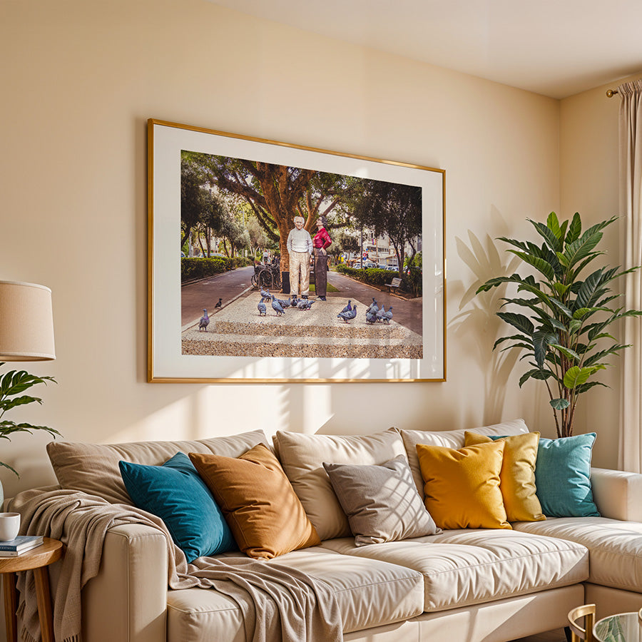 David Ben-Gurion Tel Aviv wall art, Tel Aviv street photography print, Israeli heritage wall art, David Ben-Gurion art print, Tel Aviv city photography artwork, Israeli history wall decor, fine art photography Tel Aviv, cultural Israel wall art, Tel Aviv urban photography print