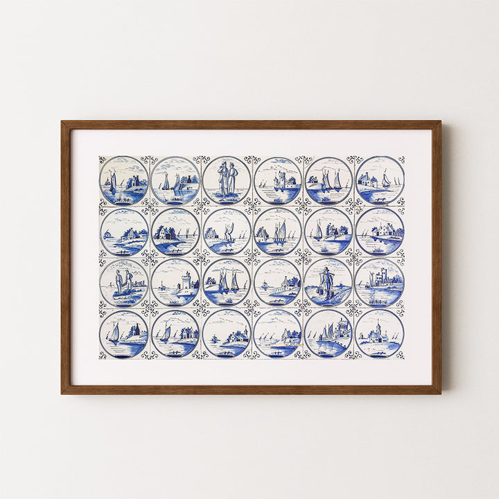 Delft Blue wall art, Delft Blue fine art print, Dutch ceramics art, blue and white decor, Netherlands photography, Delft cityscape print, handcrafted photo print, museum-quality wall art, sustainable art print, architectural photography