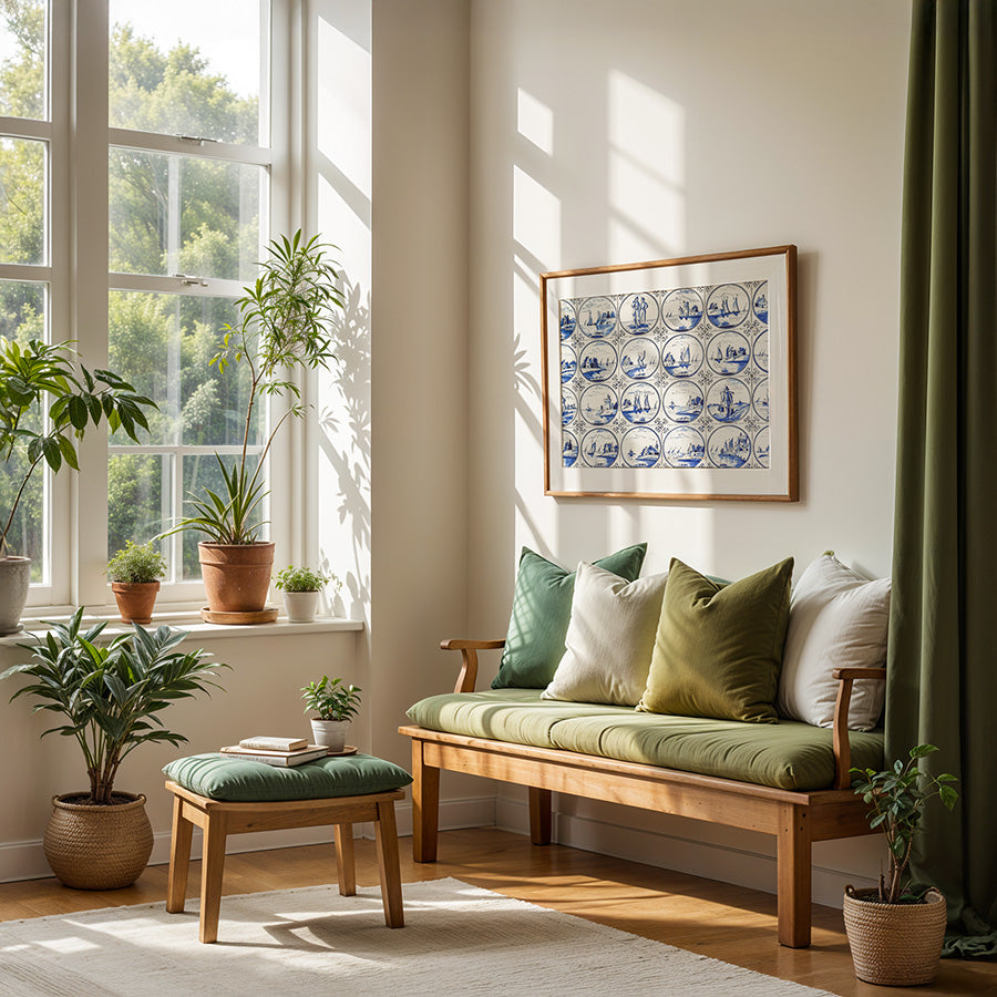 Delft Blue wall art, Delft Blue fine art print, Dutch ceramics art, blue and white decor, Netherlands photography, Delft cityscape print, handcrafted photo print, museum-quality wall art, sustainable art print, architectural photography