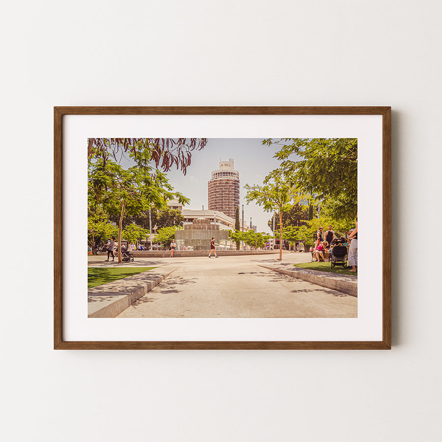 Dizengoff Square wall art, Tel Aviv photography print, Dizengoff Square poster, Tel Aviv cityscape art, Israeli urban photography, fine art photography print, museum quality wall art, sustainable art print, architectural photography Tel Aviv